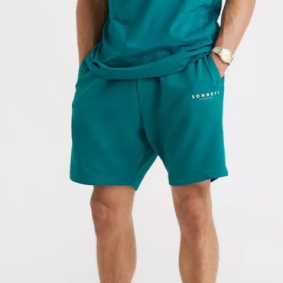 MEN'S SONNETI FRENCH TERRY 7" BROM SHORTS teal - Picture 1 of 4